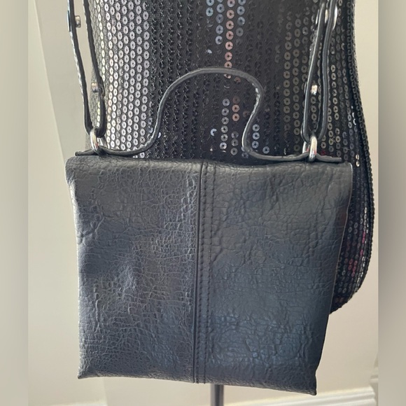 Diesel Black Creased/Pebbled Leather Crossbody Bag - Picture 4 of 16